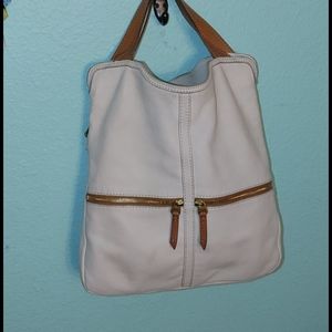 Fossil leather satchel